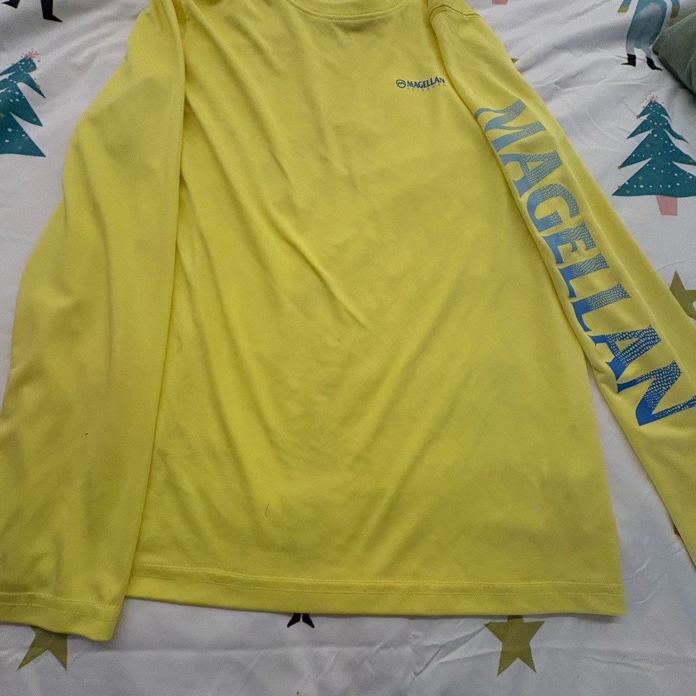 Magellan Outdoors Yellow Long Sleeve Tee